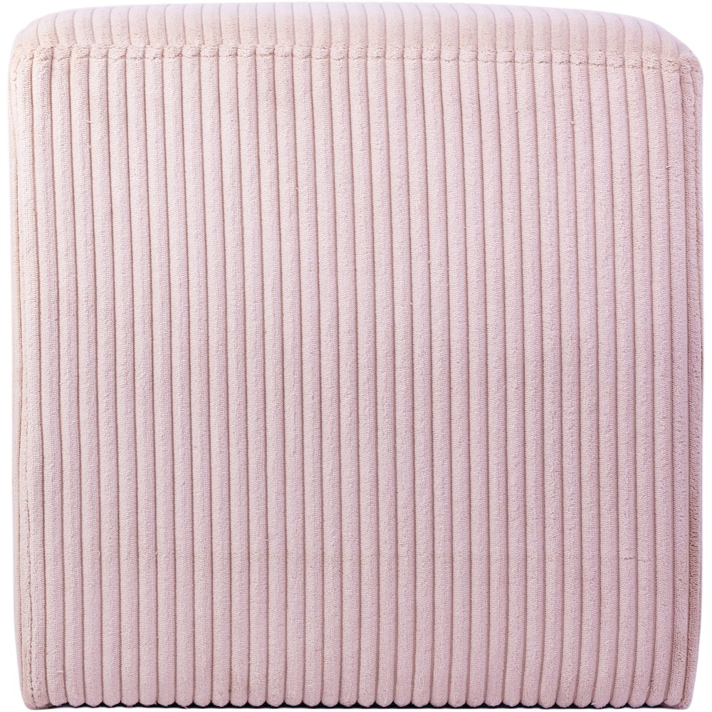 Roy Pink Microsuede Fabric Ottoman/Stool