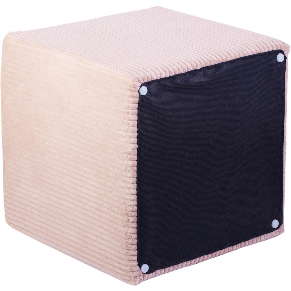 Roy Pink Microsuede Fabric Ottoman/Stool