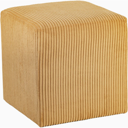 Roy Yellow Microsuede Fabric Ottoman/Stool