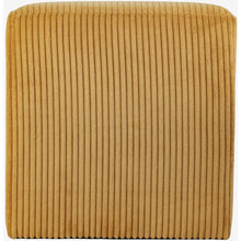 Roy Yellow Microsuede Fabric Ottoman/Stool