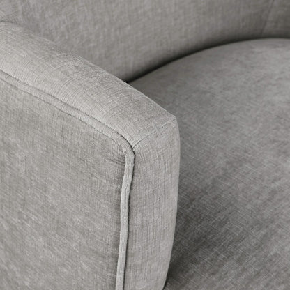 Clarita Light Grey Chenille Fabric Swivel Accent Chair