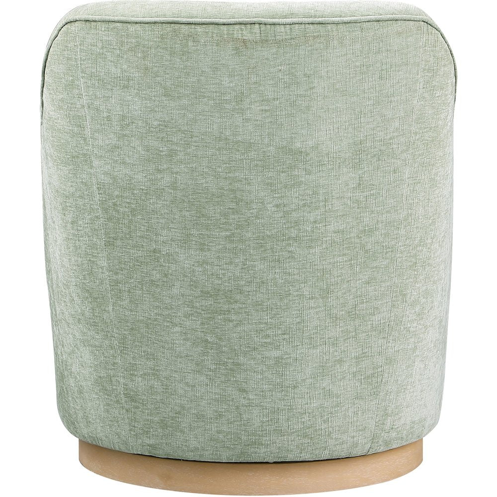 Clarita Mint Chenille Fabric Swivel Accent Chair