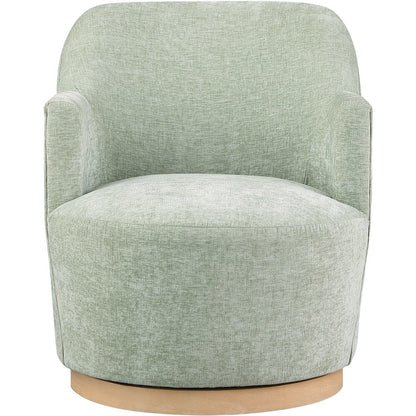Clarita Mint Chenille Fabric Swivel Accent Chair