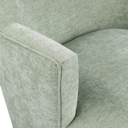 Clarita Mint Chenille Fabric Swivel Accent Chair