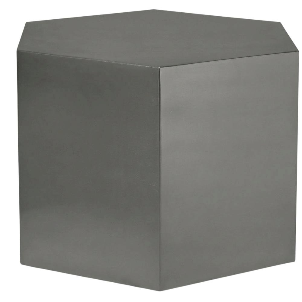 Contemporary Coffee Table with Brushed Chrome Finish and Durable Construction