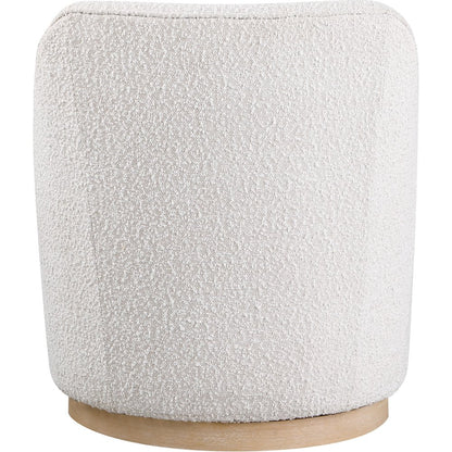 Clarita Cream Boucle Fabric Swivel Accent Chair