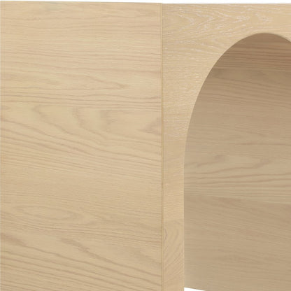 June White Oak Console Table