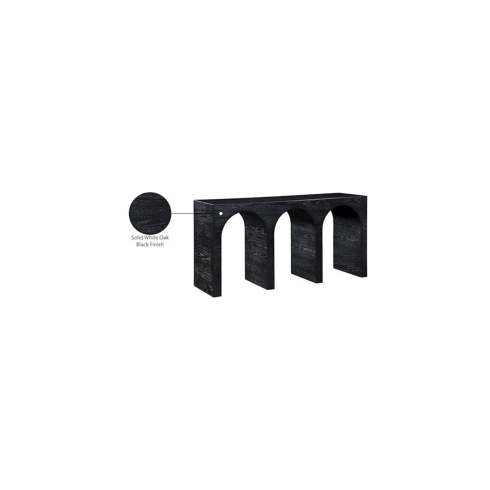 June Black Oak Console Table