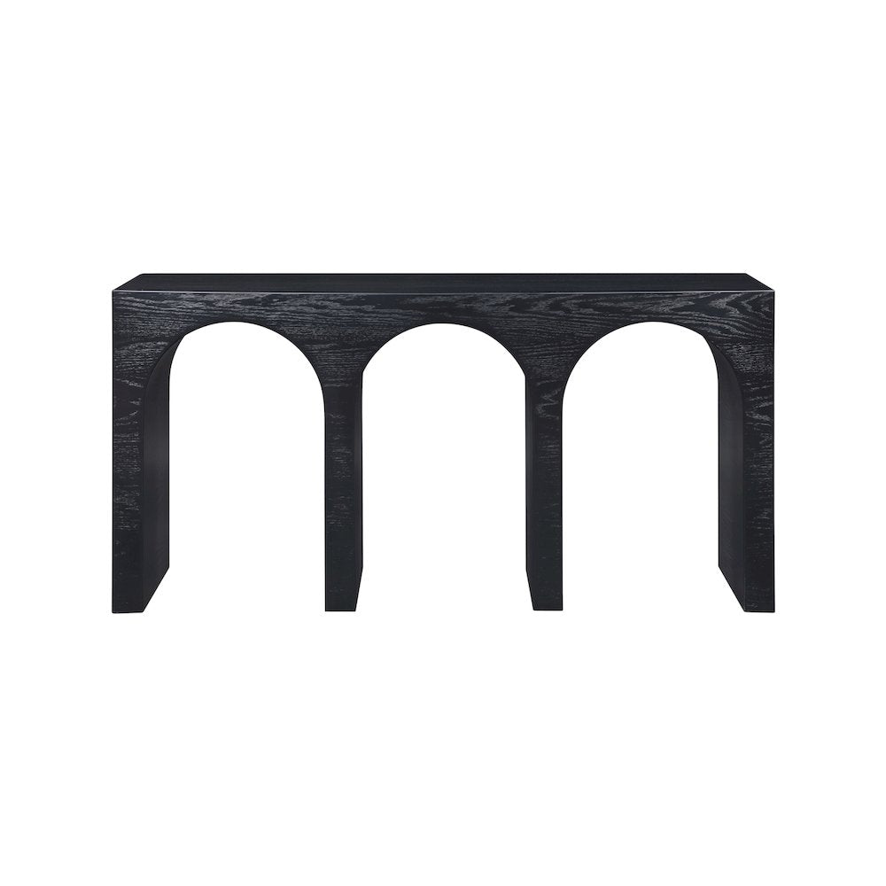 June Black Oak Console Table