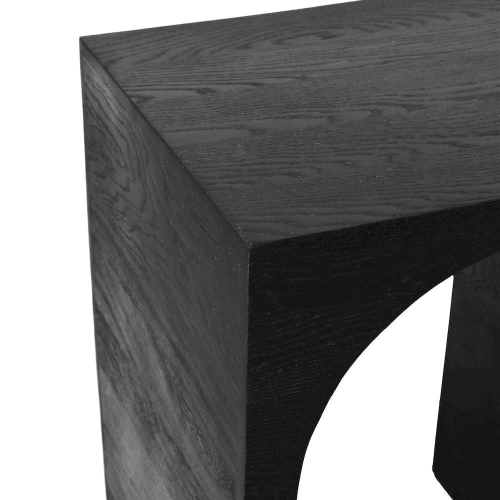 June Black Oak Console Table