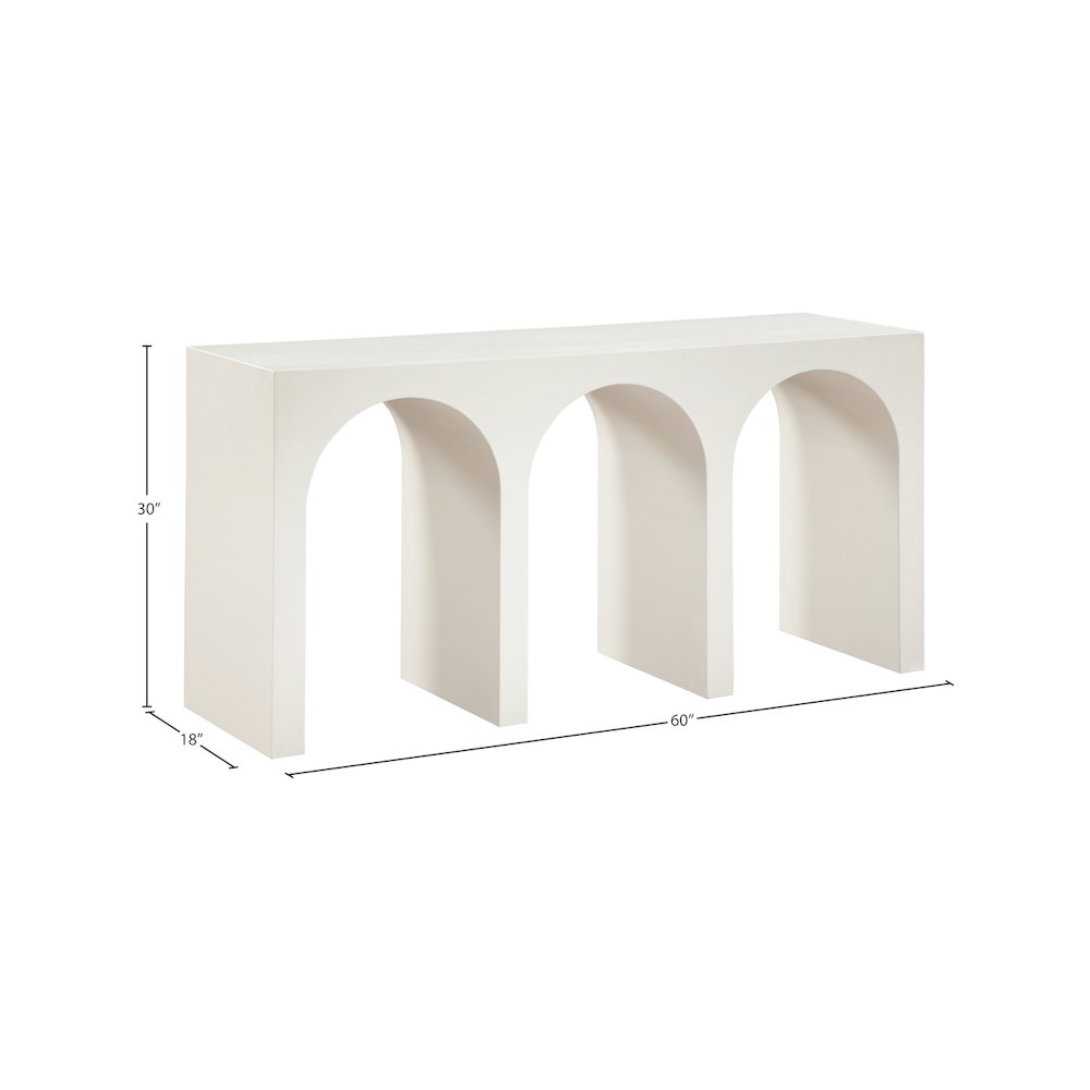 June Cream Oak Console Table