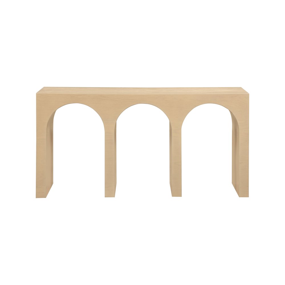 June White Oak Console Table