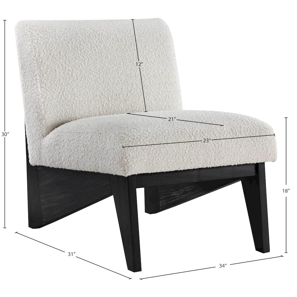Chapman Cream Boucle Fabric Accent Chair