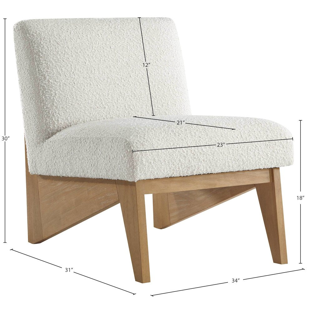 Chapman Cream Boucle Fabric Accent Chair