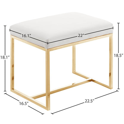 Monroe Gold Ottoman / Stool