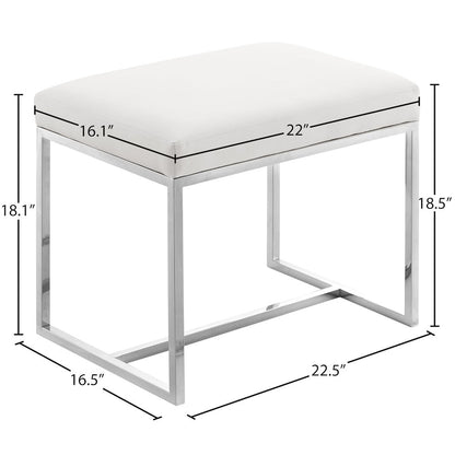 Monroe Chrome Ottoman / Stool