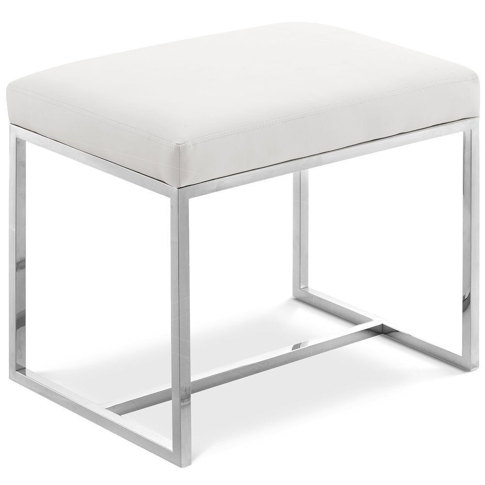 Monroe Chrome Ottoman / Stool