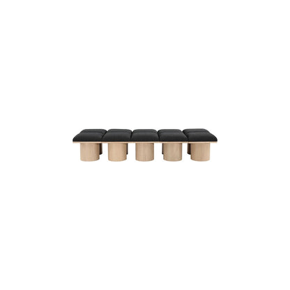 Pavilion Black Boucle Fabric Bench