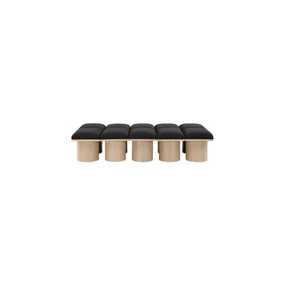 Pavilion Black Boucle Fabric Bench