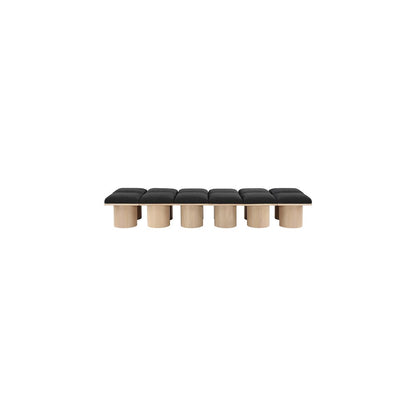 Pavilion Black Boucle Fabric Bench