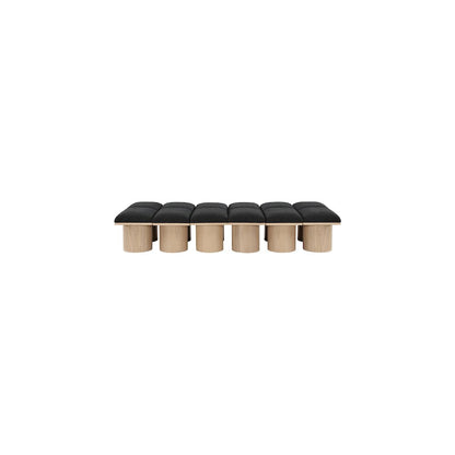 Pavilion Black Boucle Fabric Bench