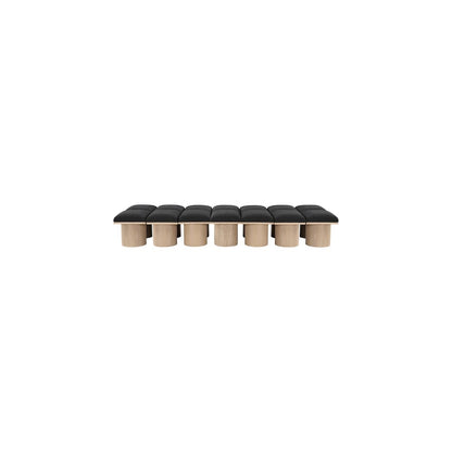 Pavilion Black Boucle Fabric Bench