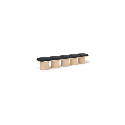 Pavilion Black Boucle Fabric Bench