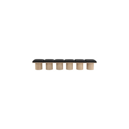 Pavilion Black Boucle Fabric Bench