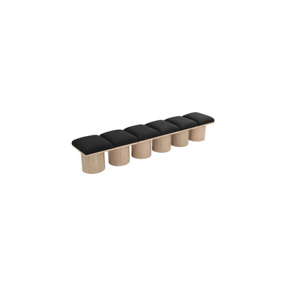 Pavilion Black Boucle Fabric Bench