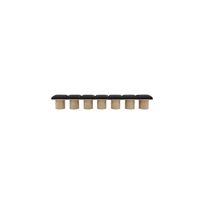 Pavilion Black Boucle Fabric Bench