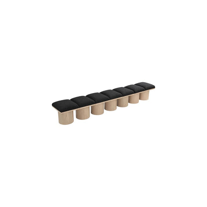 Pavilion Black Boucle Fabric Bench