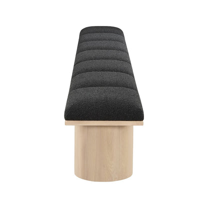 Pavilion Black Boucle Fabric Bench