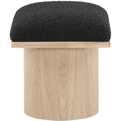 Pavilion Black Boucle Fabric Bench/Stool