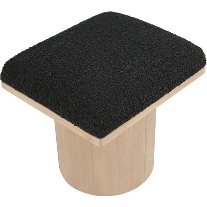 Pavilion Black Boucle Fabric Bench/Stool