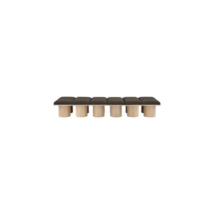 Pavilion Brown Boucle Fabric Bench