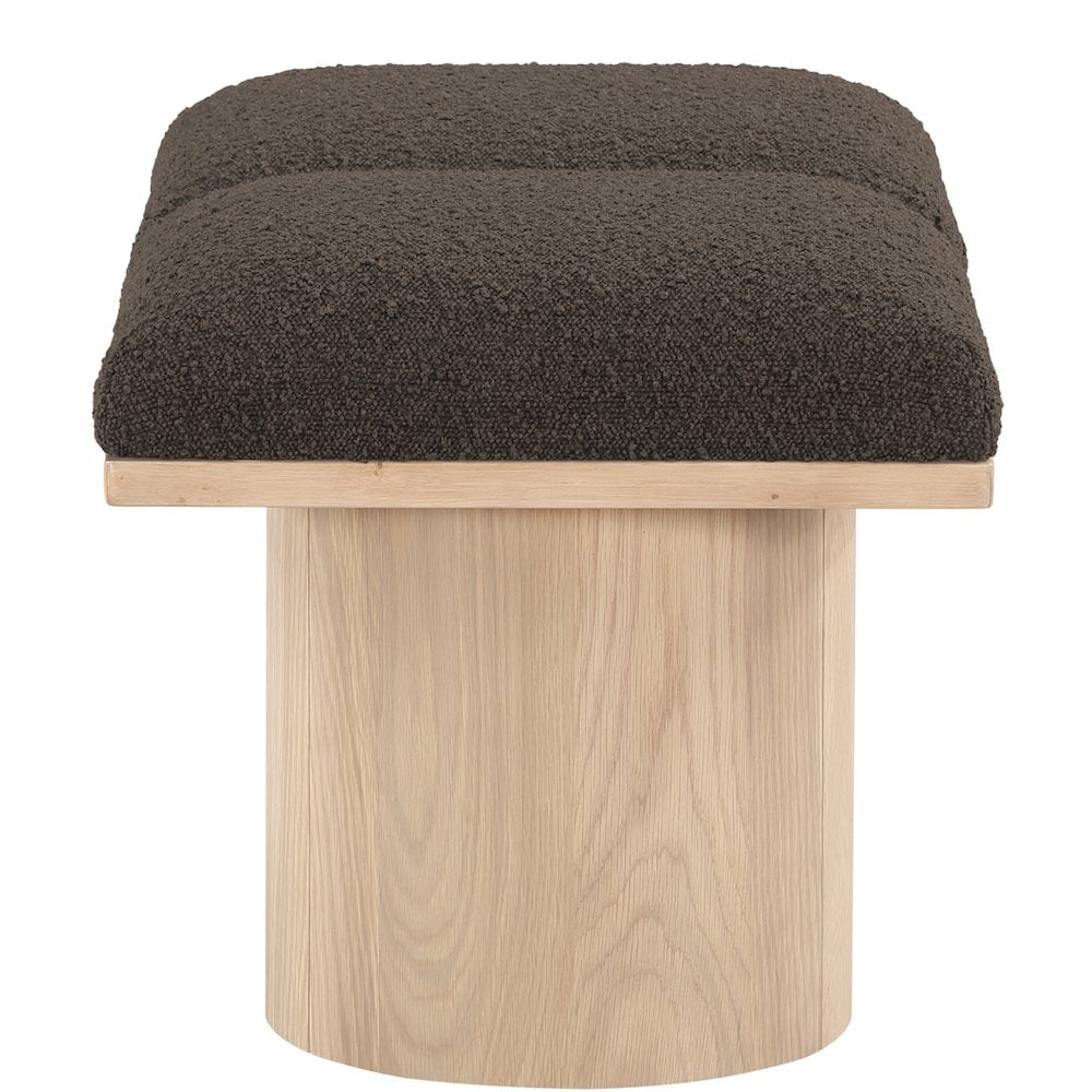Pavilion Brown Boucle Fabric Bench