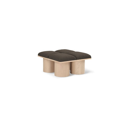 Pavilion Brown Boucle Fabric Bench