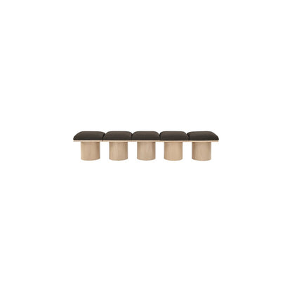 Pavilion Brown Boucle Fabric Bench
