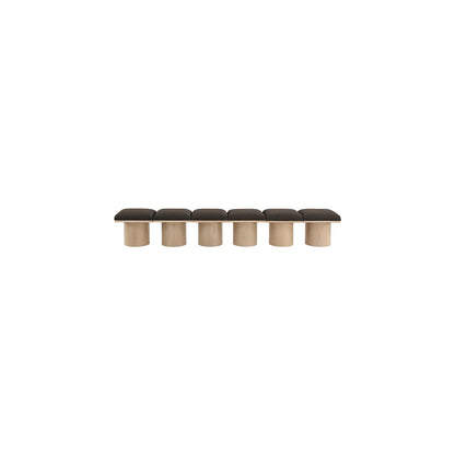 Pavilion Brown Boucle Fabric Bench