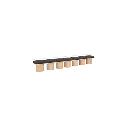 Pavilion Brown Boucle Fabric Bench