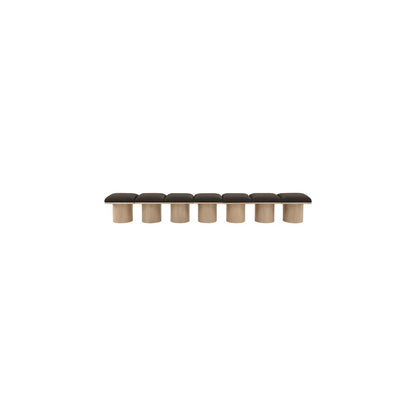 Pavilion Brown Boucle Fabric Bench