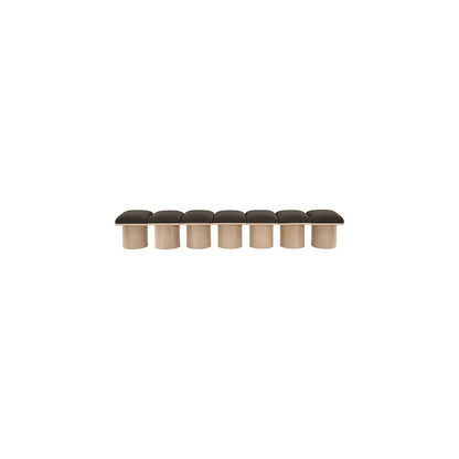 Pavilion Brown Boucle Fabric Bench