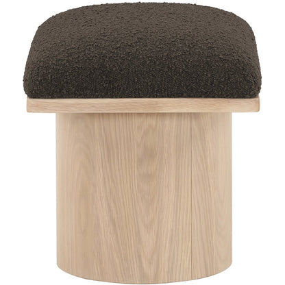 Pavilion Brown Boucle Fabric Bench/Stool