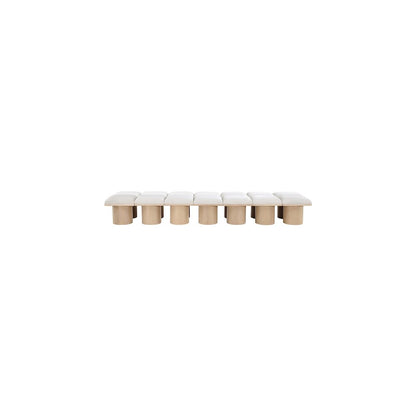 Pavilion Cream Boucle Fabric Bench