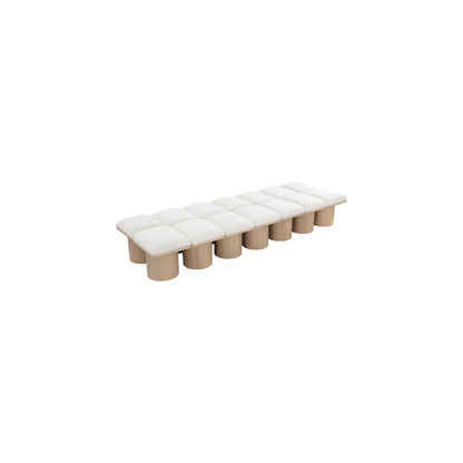 Pavilion Cream Boucle Fabric Bench
