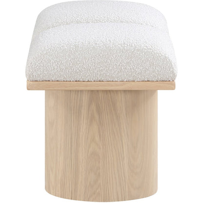 Pavilion Cream Boucle Fabric Bench