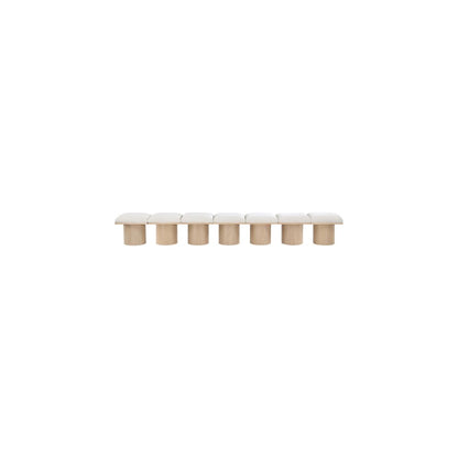 Pavilion Cream Boucle Fabric Bench