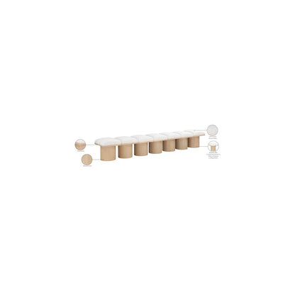 Pavilion Cream Boucle Fabric Bench
