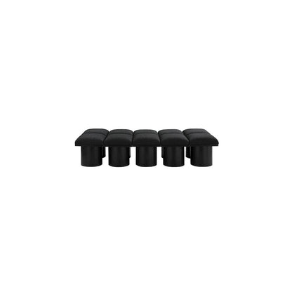 Pavilion Black Boucle Fabric Bench