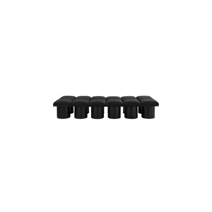Pavilion Black Boucle Fabric Bench